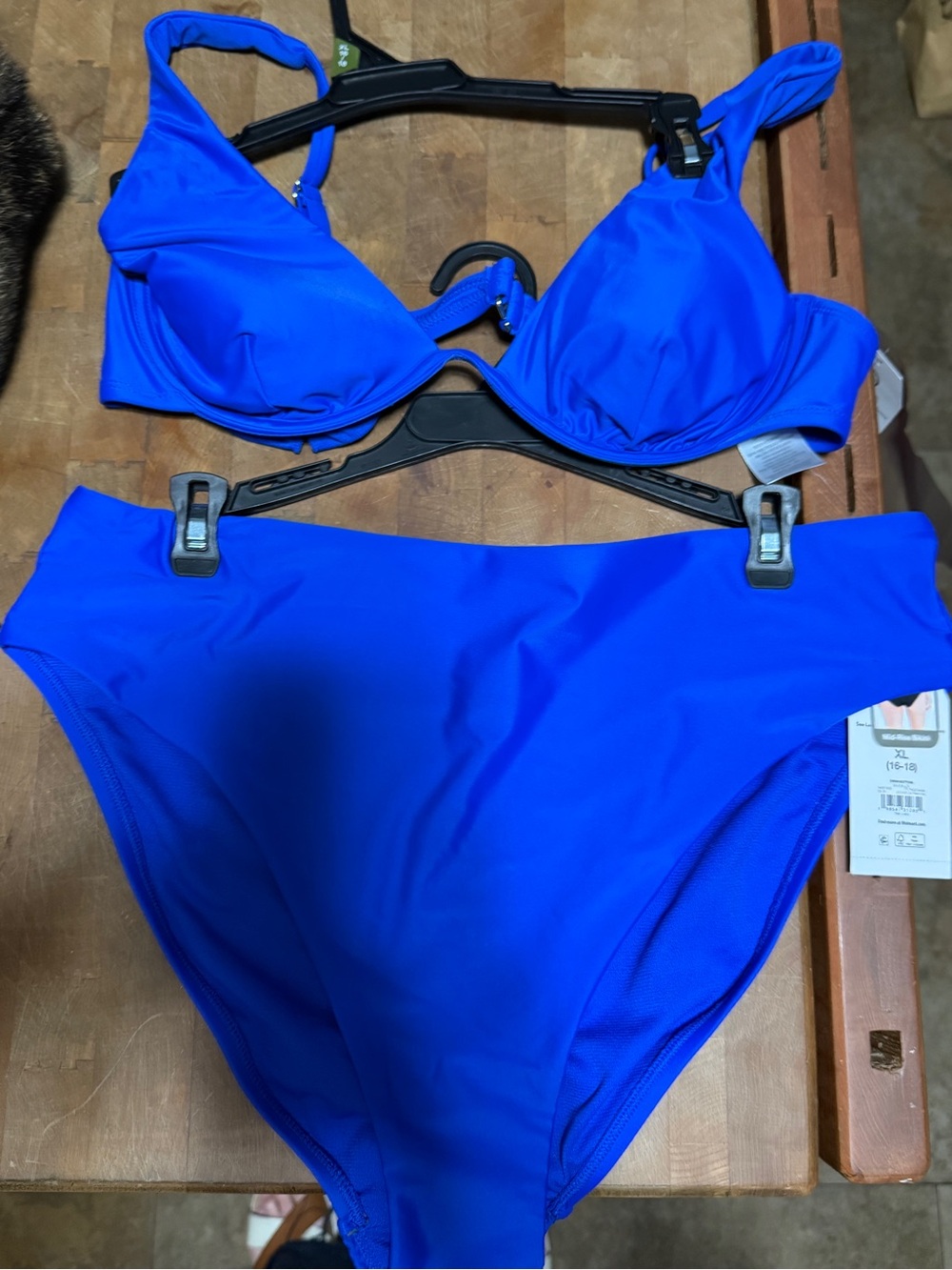 Time and Tru Royal Blue Underwire Two-Piece Bikini Set Swimsuit Women’s Sz XL